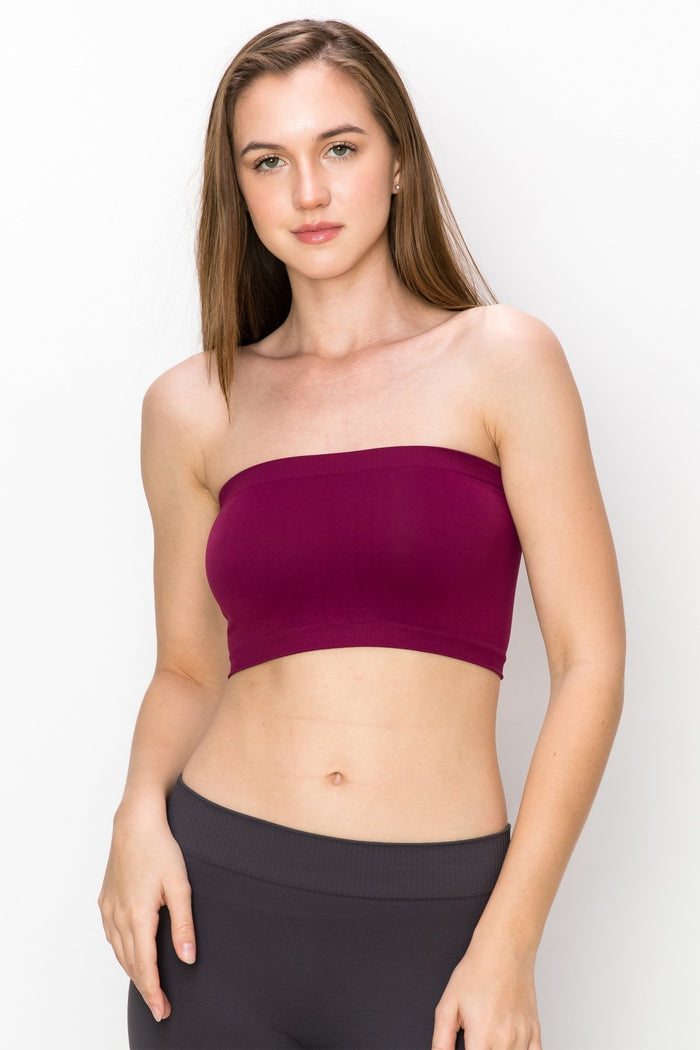Bandeau Top Burgundy - Model Express VancouverClothing