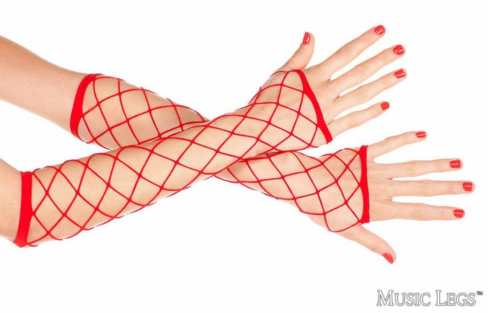 Big Diamond Net Gloves Red - Model Express VancouverAccessories