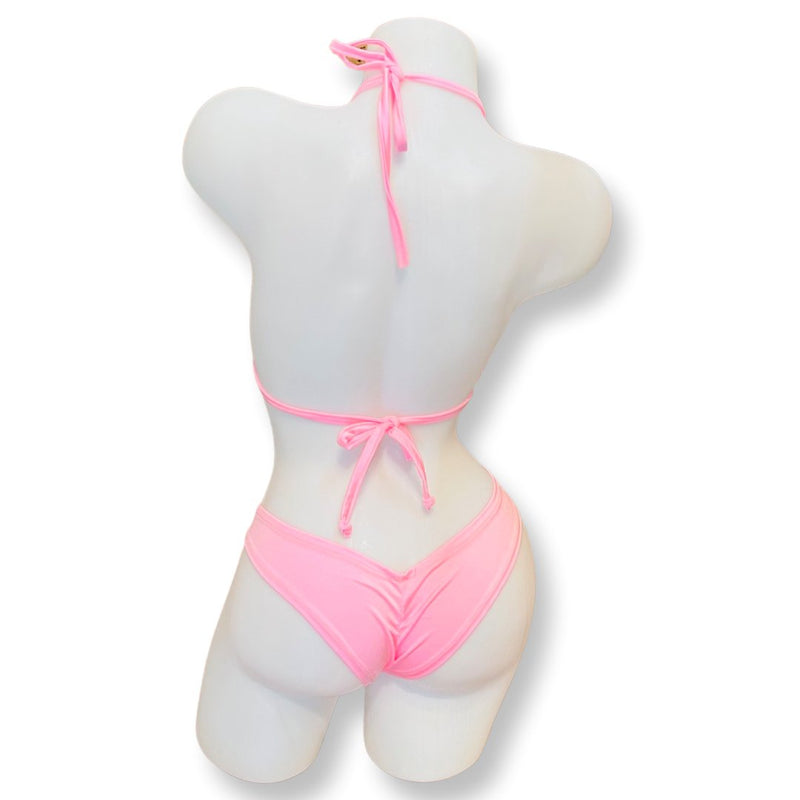 Booty Short Bikini Set - Baby Pink - Model Express VancouverBikini