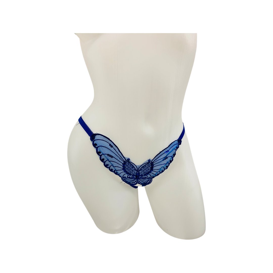 Butterfly Panties - Blue - Model Express VancouverLingerie