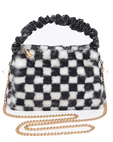 Checker Faux Wool Bag - Model Express VancouverAccessories