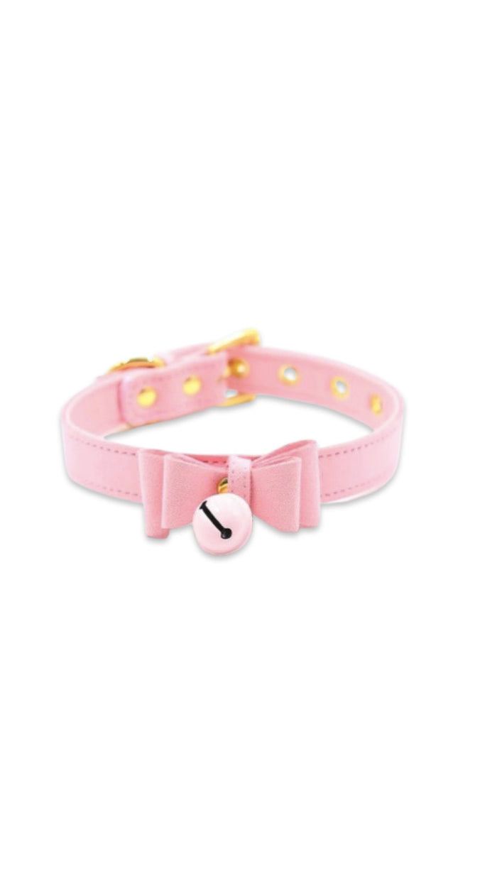 Choker Bow and Bell - Baby Pink - Model Express VancouverAccessories