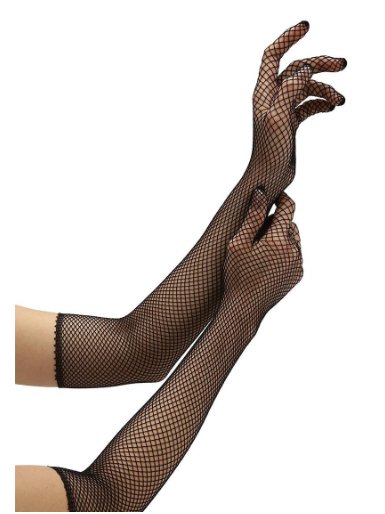 Fishnet Opera Gloves Black - Model Express VancouverLingerie
