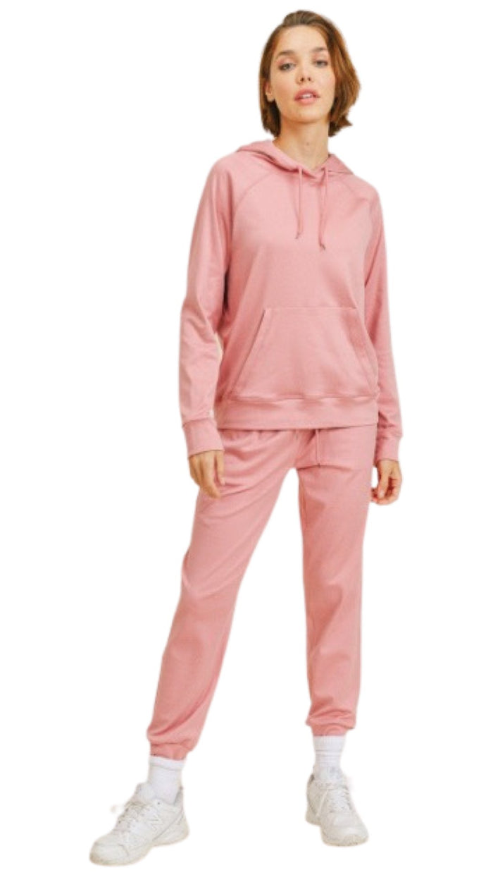 Fleece Lined Pullover and Jogger Pink - Model Express Vancouver
