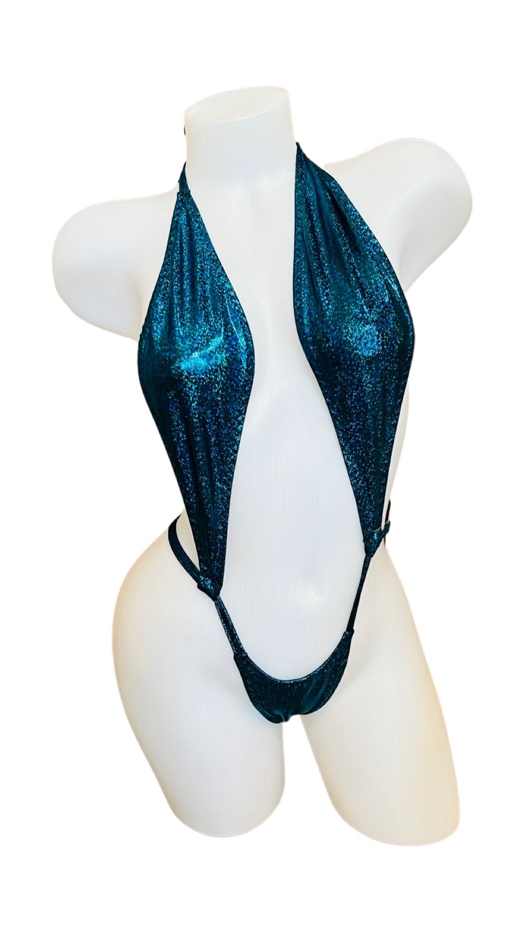Foil Slingshot Bikini - Turquoise - Model Express VancouverBikini
