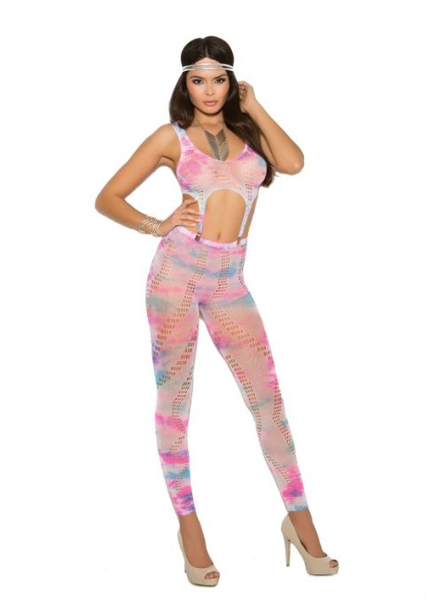 Footless Bodystocking with Clips Tie Dye - Model Express VancouverLingerie