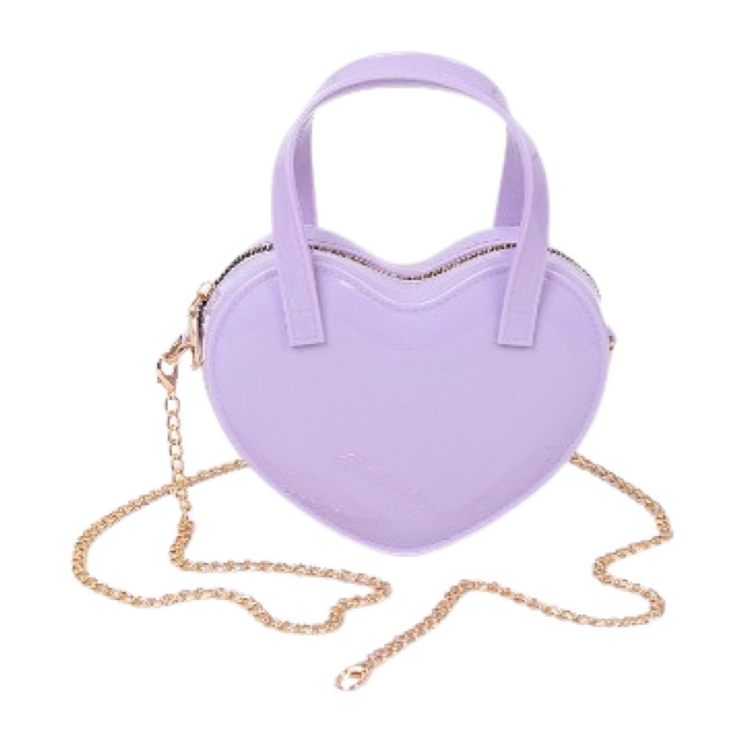 Heart Shape Jelly Money Bag Lavender - Model Express VancouverAccessories