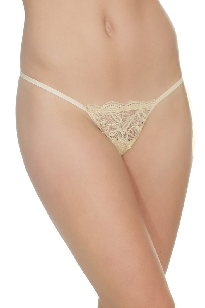 Lace G-String Nude - Model Express VancouverLingerie