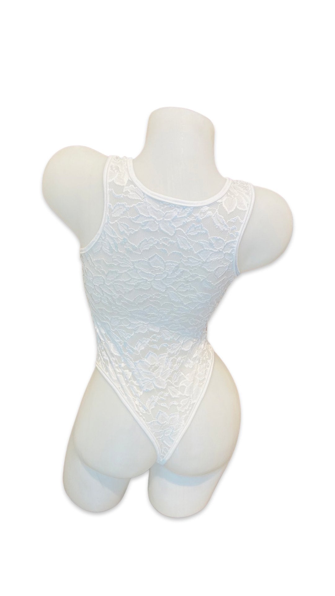 Lace One Piece White - Model Express VancouverLingerie