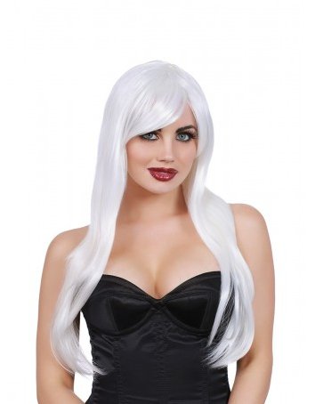 Long Layered Wig - White - Model Express VancouverAccessories