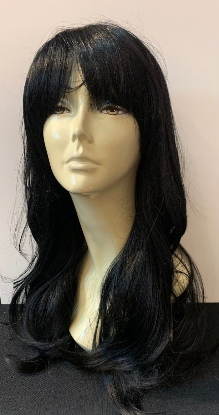 Long Loose Curl Wig with Bangs - Black - Model Express VancouverAccessories