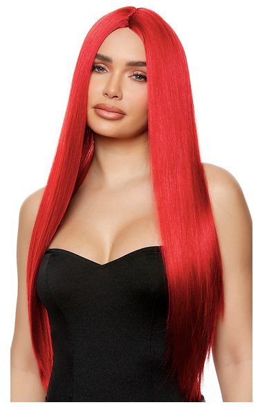 Long Straight Wig Bright Red - Model Express VancouverAccessories