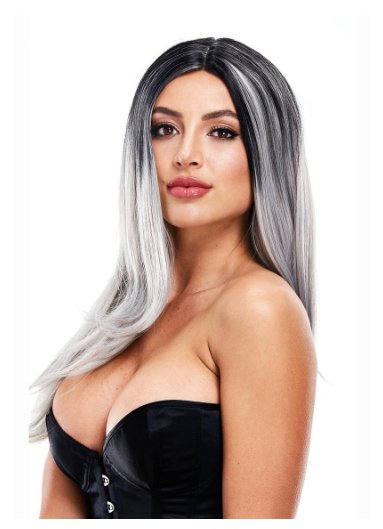 Long Straight Wig Grey/Black - Model Express VancouverAccessories