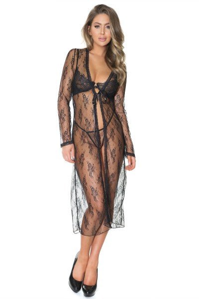 Maxi Robe and G-string Set - Model Express VancouverLingerie