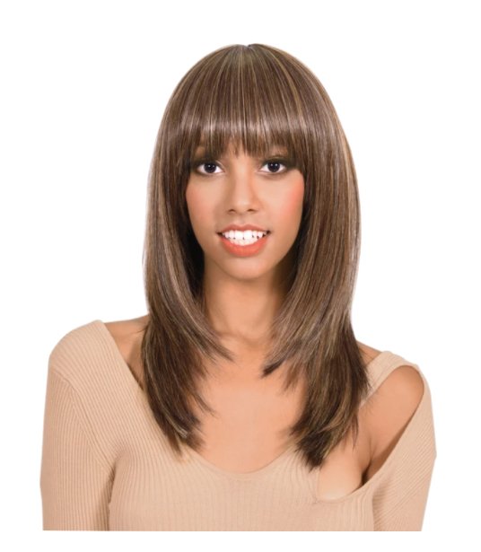 Medium Length Straight Wig with Bangs - Golden - Model Express VancouverAccessories