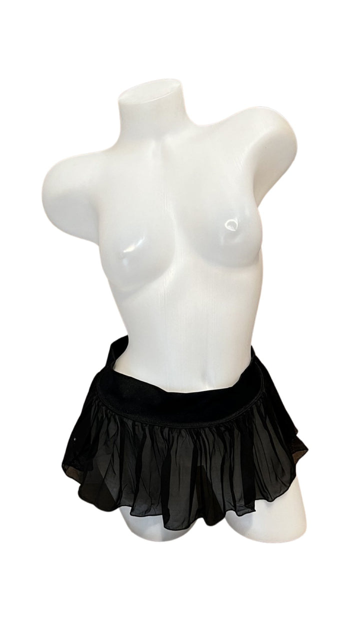 Mesh Mini Skirt Black - Model Express VancouverLingerie