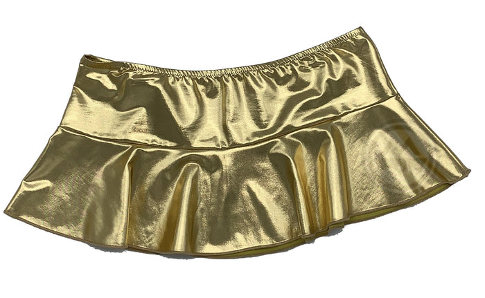 Metallic Mini Skirt - Gold - Model Express VancouverClothing