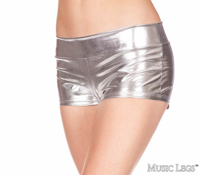 Metallic Shorts - Silver - Model Express VancouverClothing
