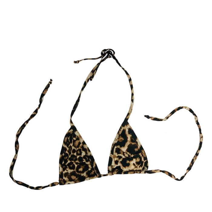 Micro Tie Triangle Top - Leopard - Model Express VancouverLingerie