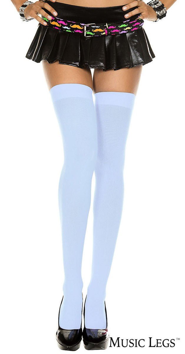 Opaque Thigh High Baby Blue - Model Express VancouverHosiery