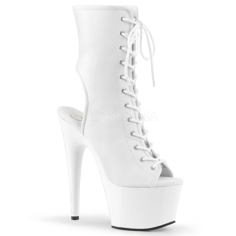 Pleaser Adore 1016 White Matte - Model Express VancouverBoots