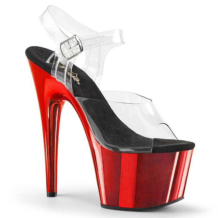 Pleaser Adore 708 Red Chrome - Model Express VancouverShoes