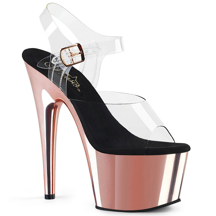Pleaser Adore 708 Rose Gold Chrome - Model Express VancouverShoes