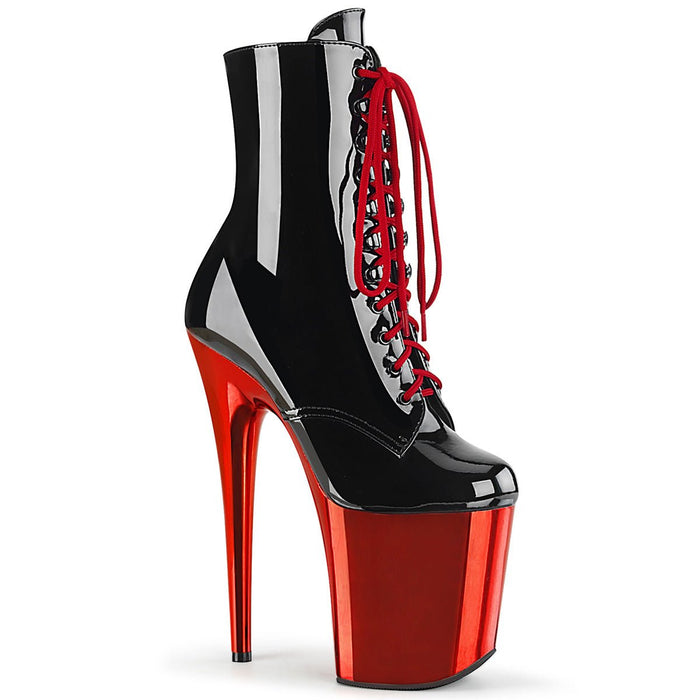 Pleaser Flamingo 1020 Black/Red Chrome - Model Express VancouverBoots