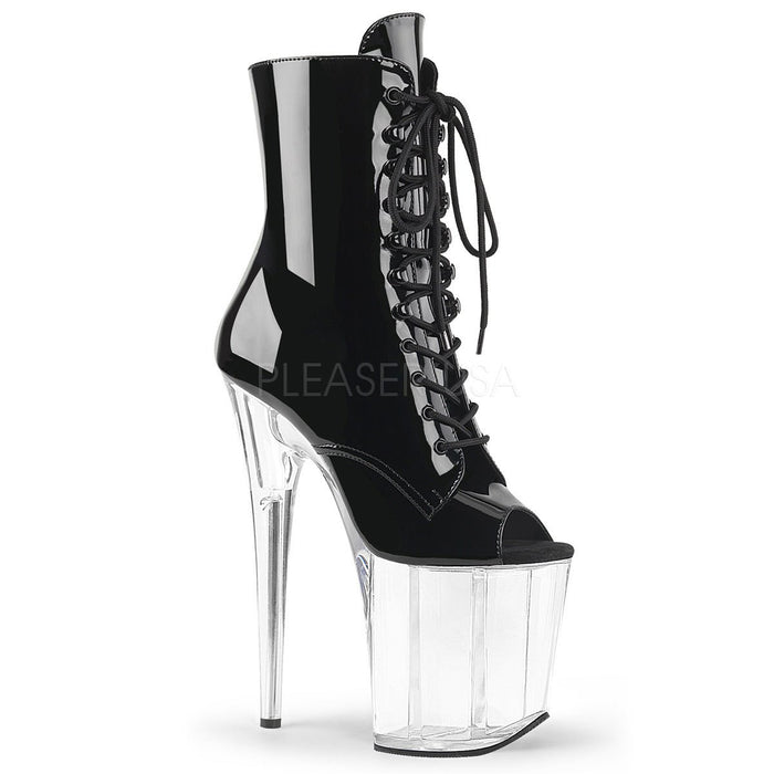 Pleaser Flamingo 1021 Black/Clear - Model Express VancouverBoots