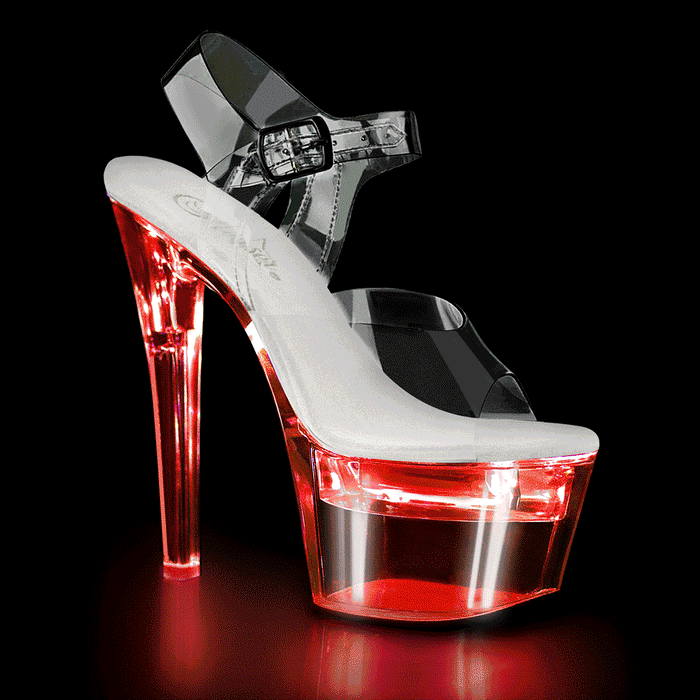 Pleaser Flashdance 708 Clear - Model Express VancouverShoes