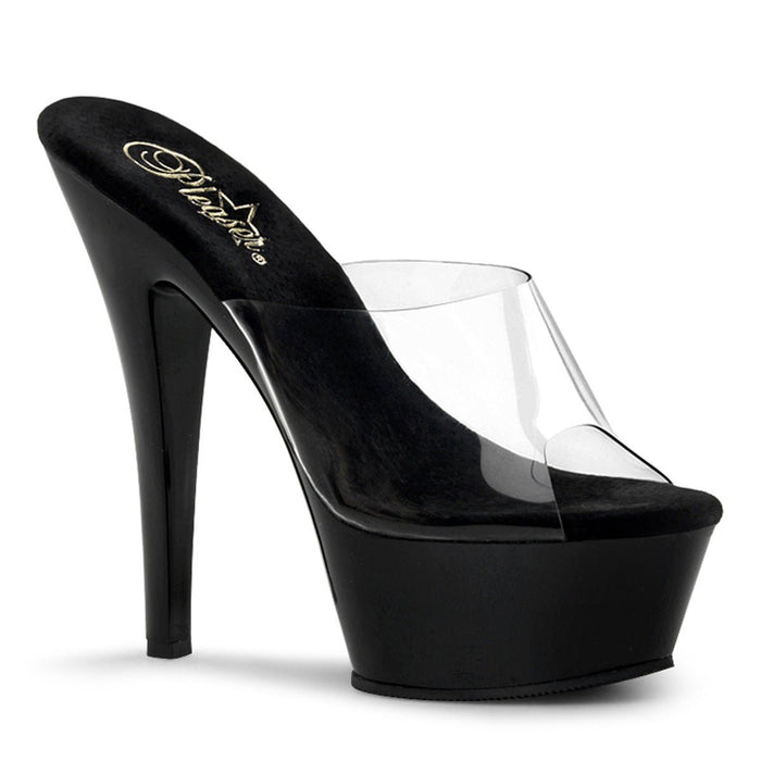 Pleaser Kiss 201 Clear/Black - Model Express VancouverShoes
