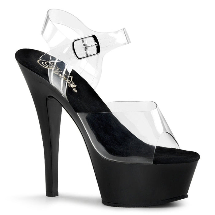 Pleaser Kiss 208 Clear/Black - Model Express VancouverShoes