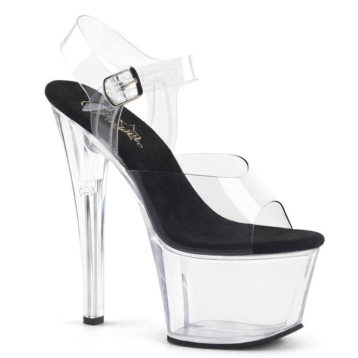 Pleaser Sky 308 Clear/Black - Model Express VancouverShoes