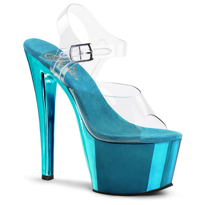 Pleaser Sky 308 Turquoise Chrome - Model Express VancouverShoes