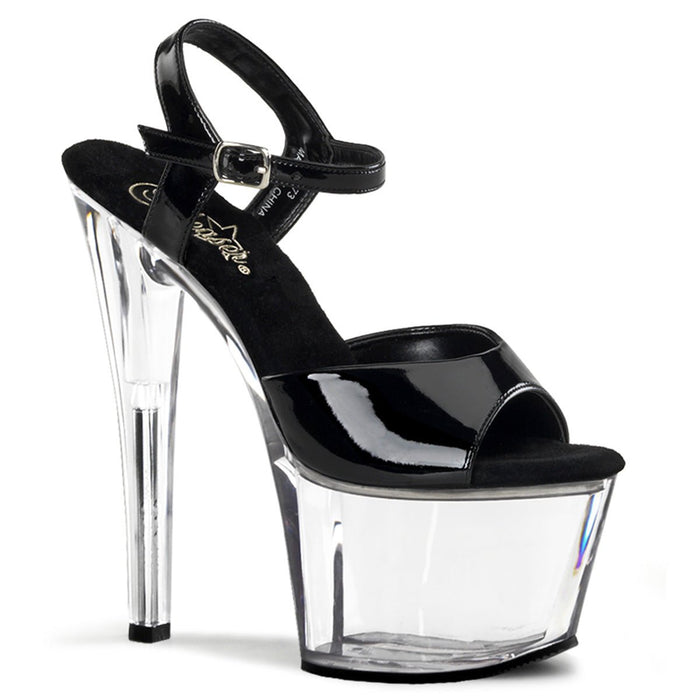 Pleaser Sky 309 Clear/Black - Model Express VancouverShoes