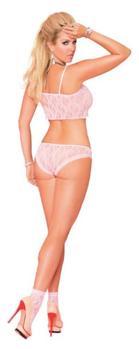 Plus Size Cami, Booty Shorts, Anklets Pink - Model Express VancouverLingerie