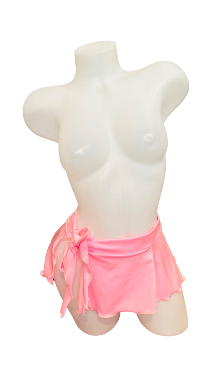 Ruffle Side Tie Skirt Baby Baby Pink - Model Express VancouverLingerie