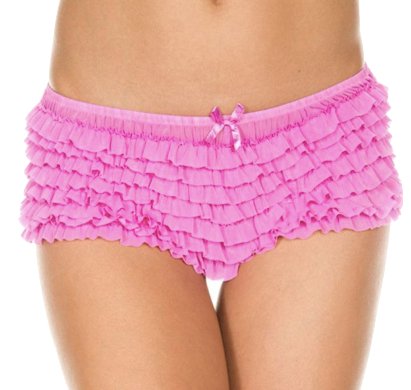 Ruffle Tanga Shorts Neon Pink - Model Express VancouverClothing