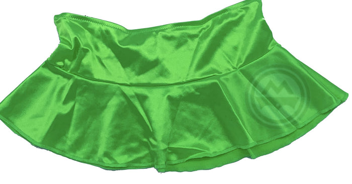 Satin Mini Skirt - Green - Model Express VancouverClothing