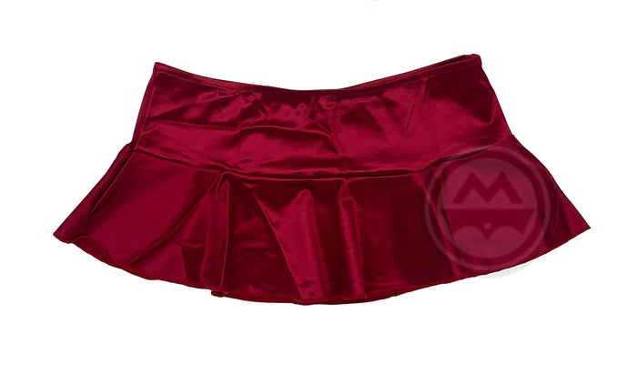 Satin Mini Skirt - Red - Model Express VancouverClothing