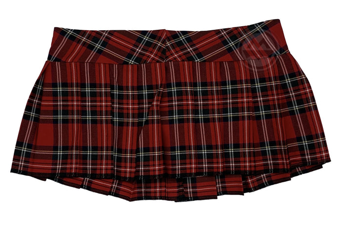 School Girl Skirt - Red/Black - Model Express VancouverClothing