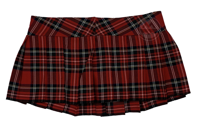 School Girl Skirt - Red/Black - Model Express VancouverClothing