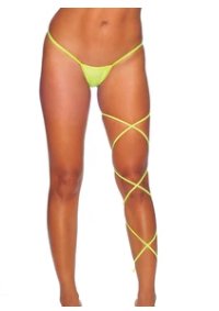 Shaghetti Leg Garter - Neon Yellow - Model Express VancouverHosiery