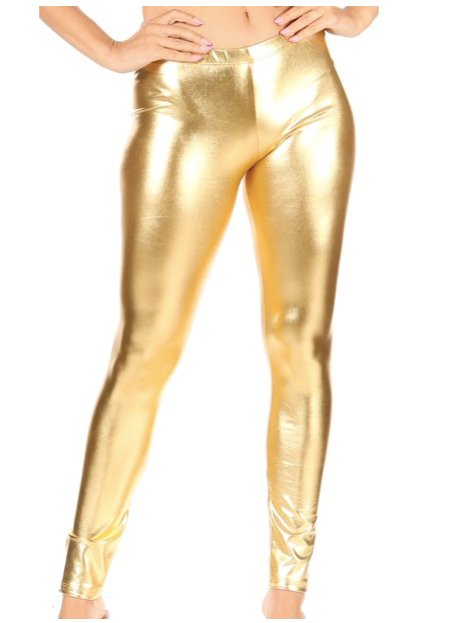 Shiny Leggings Gold - Model Express VancouverClothing