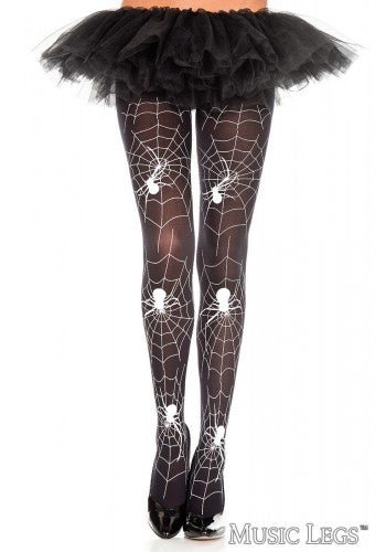 Spider and Web Print Pantyhose - Model Express VancouverHosiery
