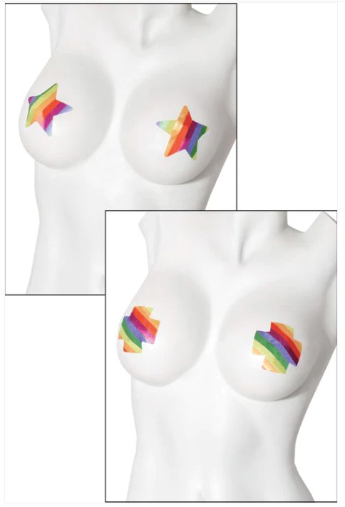 Star and Cross Flat Pasties Rainbow - Model Express VancouverAccessories