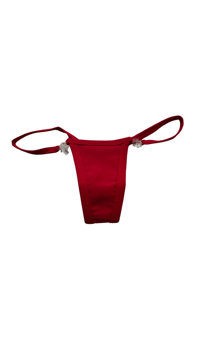 Thin Clip G-String - Red - Model Express VancouverLingerie