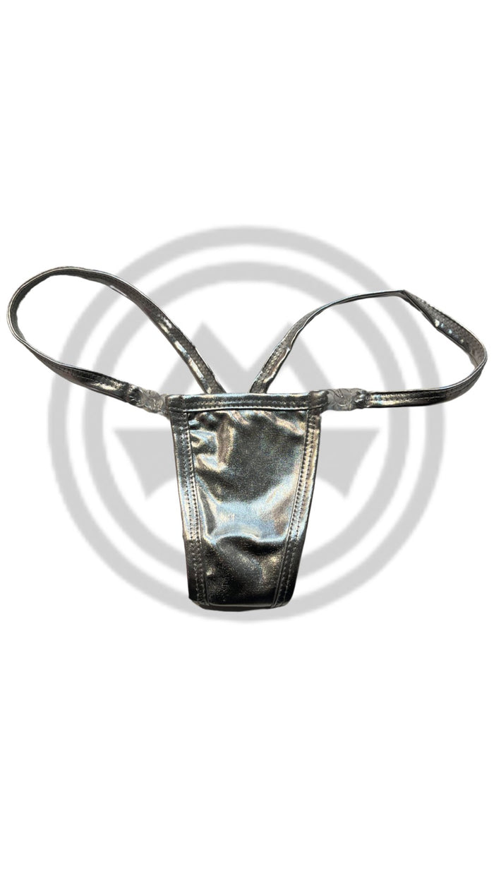 Thin Clip G-String - Silver - Model Express VancouverLingerie