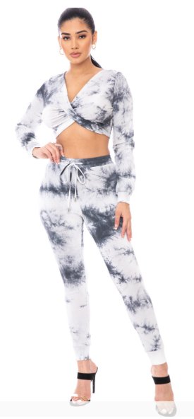 Tie Dye Ribbed Sweater Set - Model Express VancouverClothing
