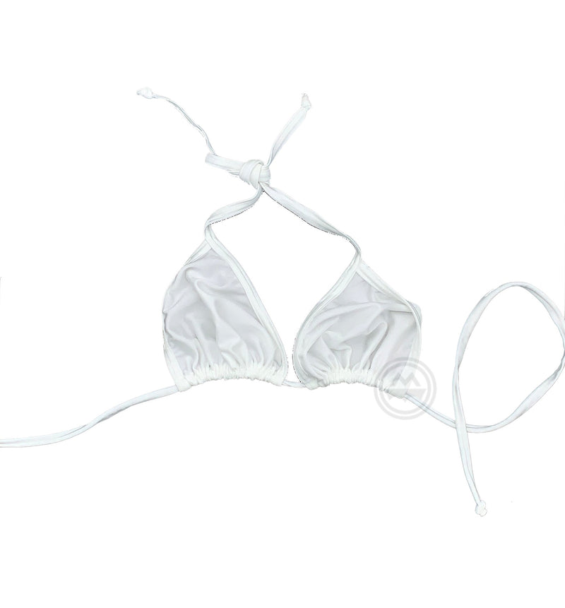 Tie Triangle Top - White - Model Express VancouverLingerie